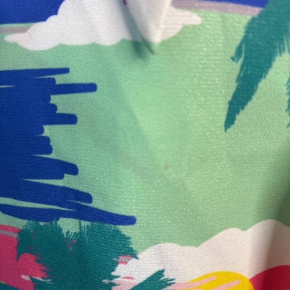 Wrap Sundress in Mint Tropical Print - Picture 4 of 5